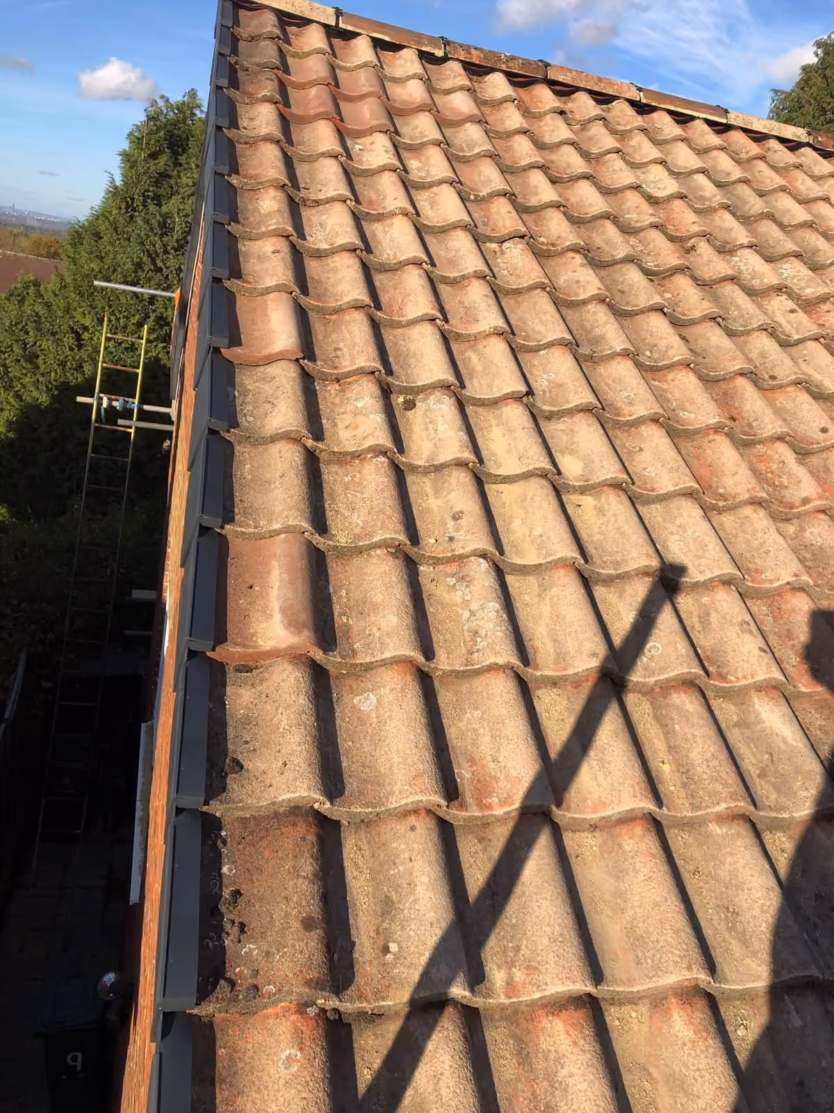 A tiled pitch with the ridge open