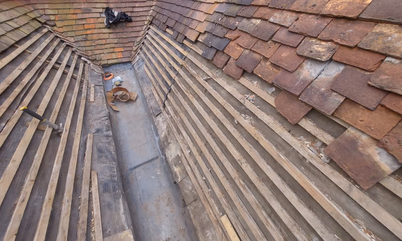 Hip roof battened out and ready for tiling