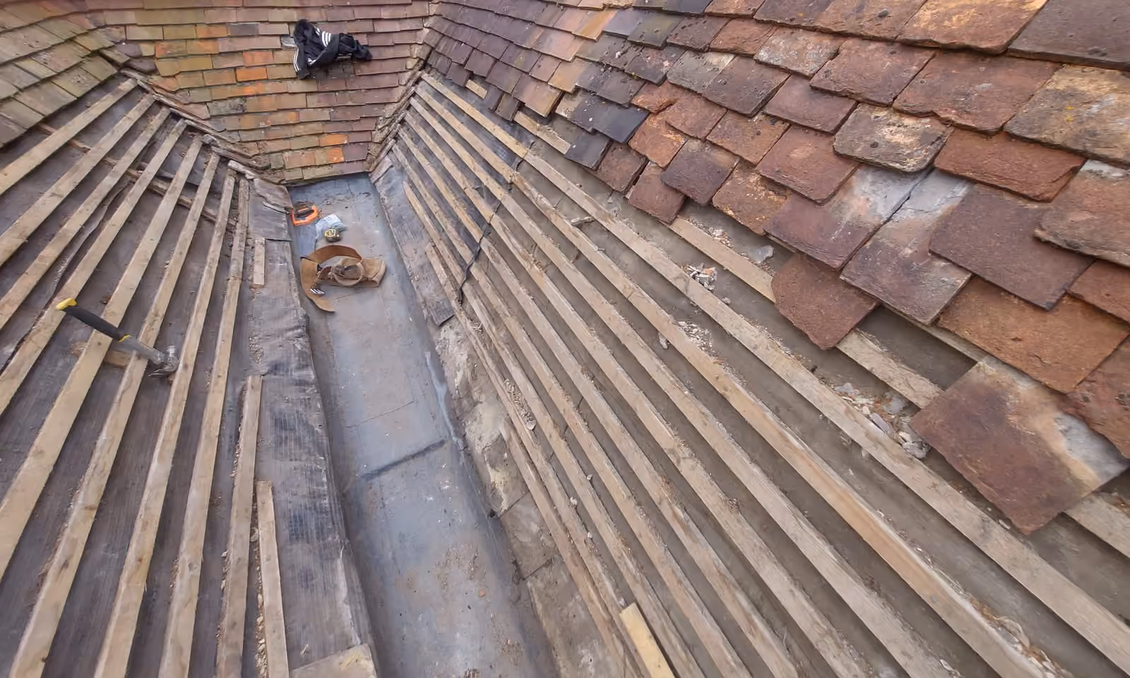 Hip roof battened out and ready for tiling