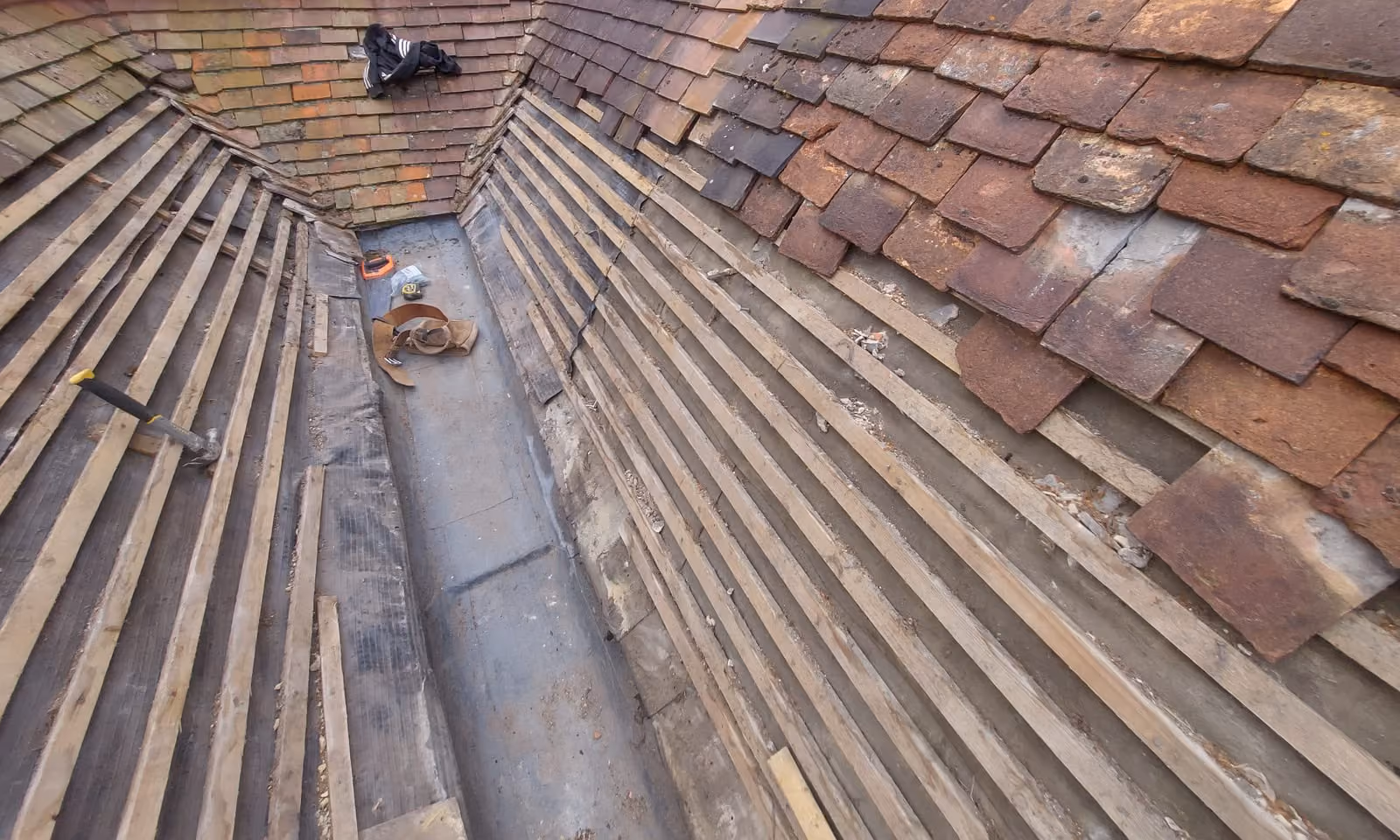 Hip roof battened out and ready for tiling